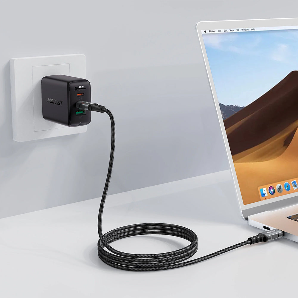 Cabo de Dados e Carregamento USB-C - USB-C Acefast C1-09, 240W, 1m, Cinzento