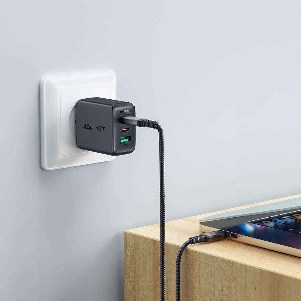 Cabo de Dados e Carregamento USB-C - USB-C Acefast C1-09, 240W, 1m, Cinzento
