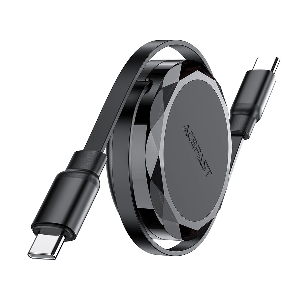Cabo de Dados e Carregamento USB-C - USB-C Acefast C13-03, 60W, 0.8m, Preto