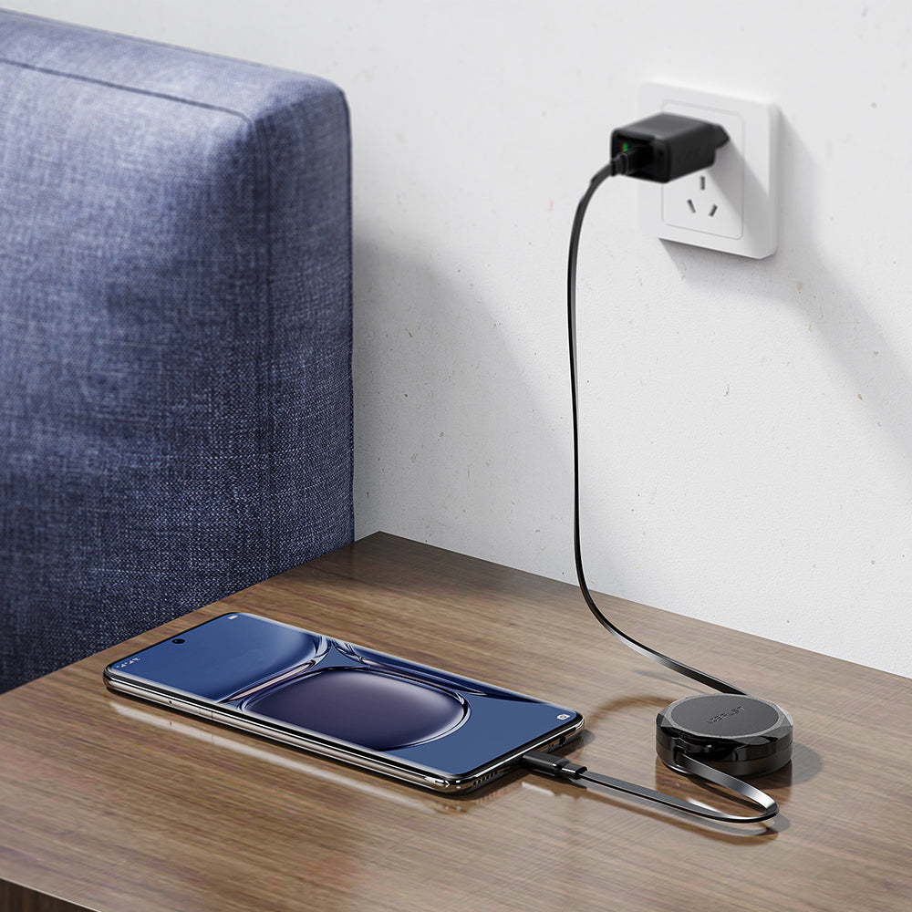 Cabo de Dados e Carregamento USB-C - USB-C Acefast C13-03, 60W, 0.8m, Preto