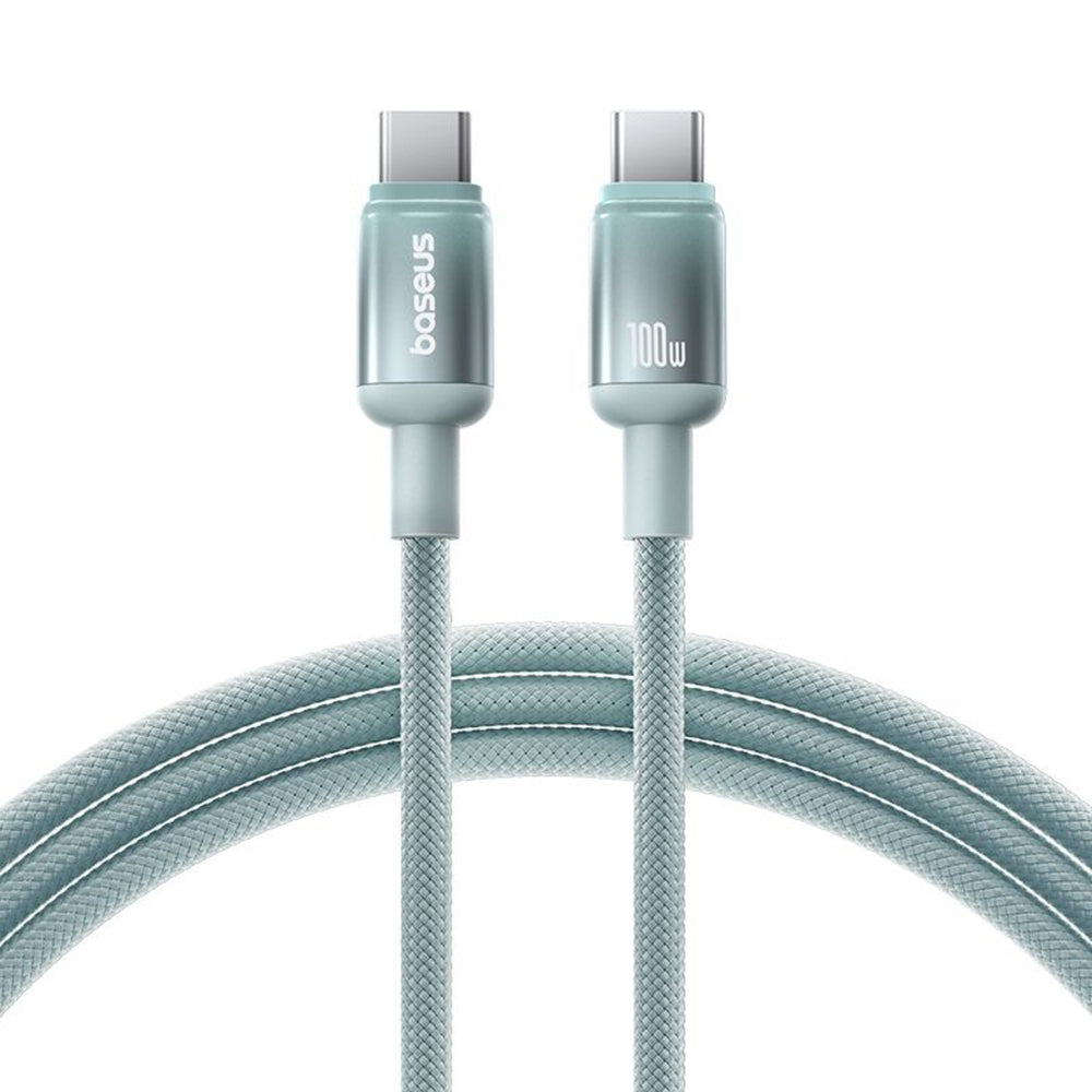 Baseus Discolor USB-C to USB-C Data and Charging Cable, 100W, 1m, Blue Green E0420702