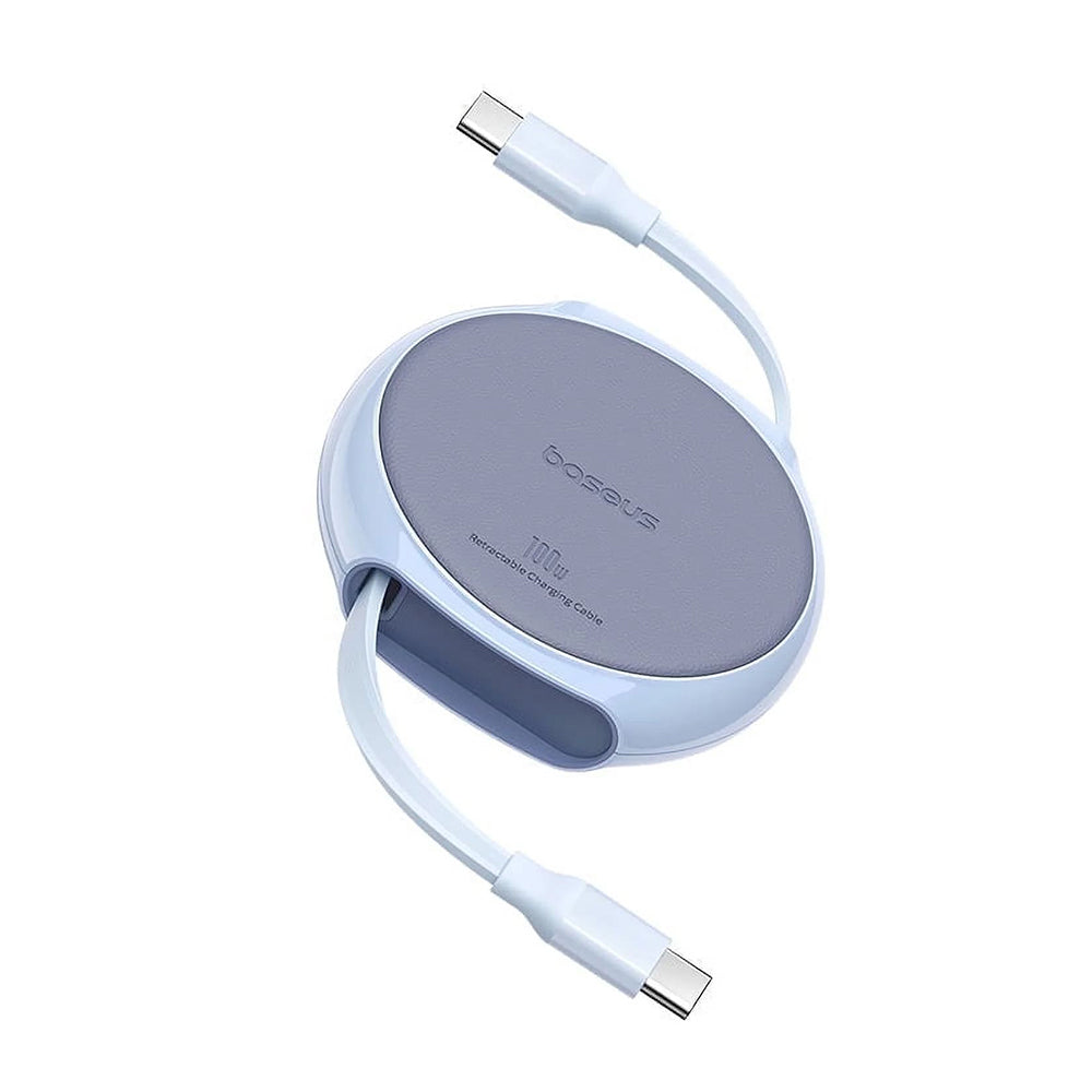 Cabo de Dados e Carregamento USB-C - USB-C Baseus Pathfinder Retrátil, 100W, 1m, Azul P10368400311-00