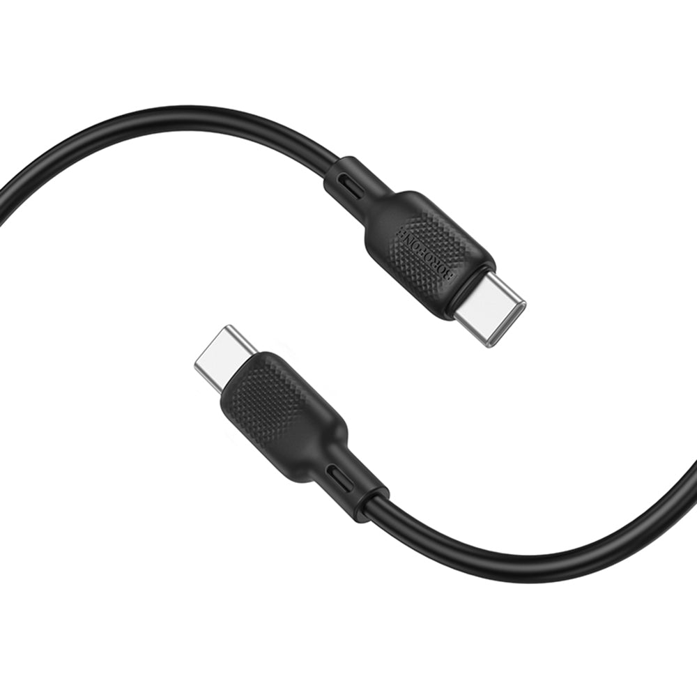 Cabo de Dados e Carregamento USB-C - USB-C Borofone BX113 Lenny, 60W, 2m, Preto