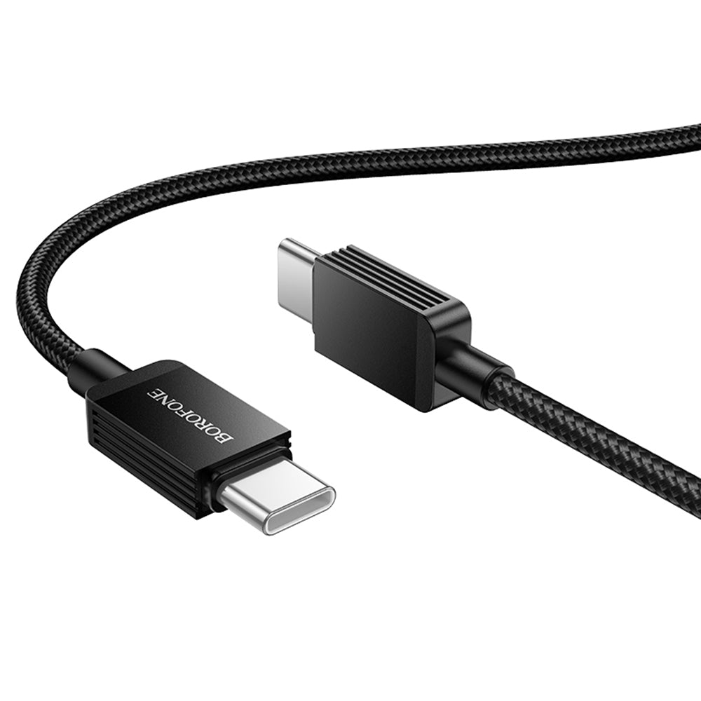Cabo de Dados e Carregamento USB-C - USB-C Borofone BX120 Placer, 60W, 1m, Preto
