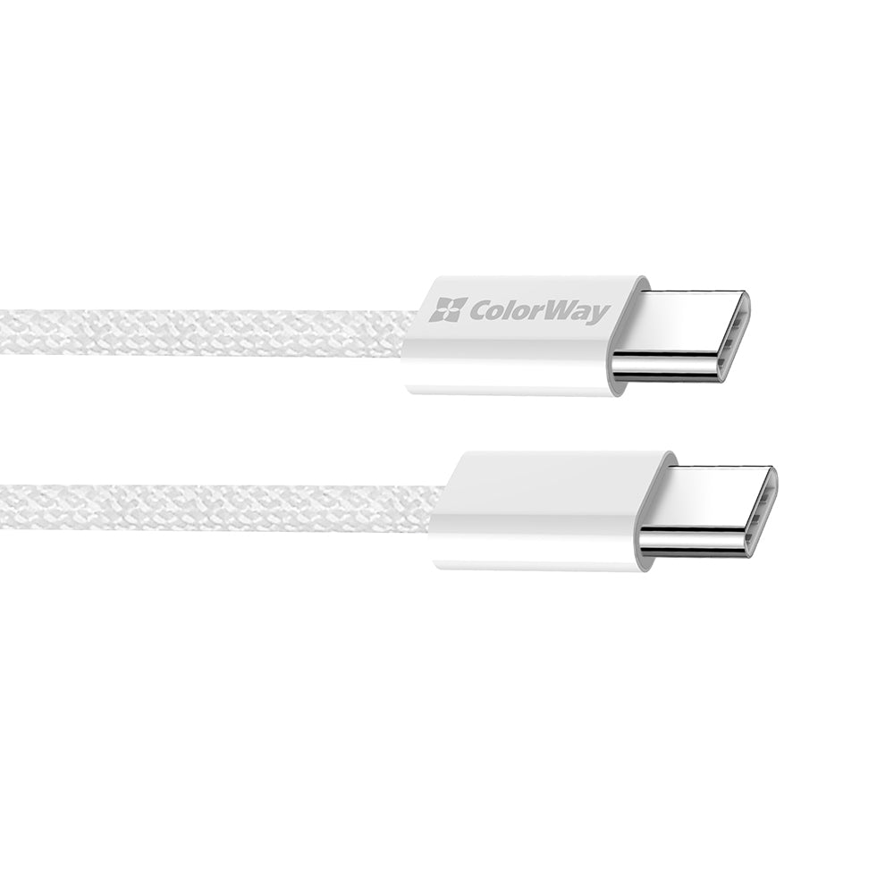 Cabo de Dados e Carregamento USB-C - USB-C ColorWay CW-CBPDCC061, 60W, 1m, Cinzento