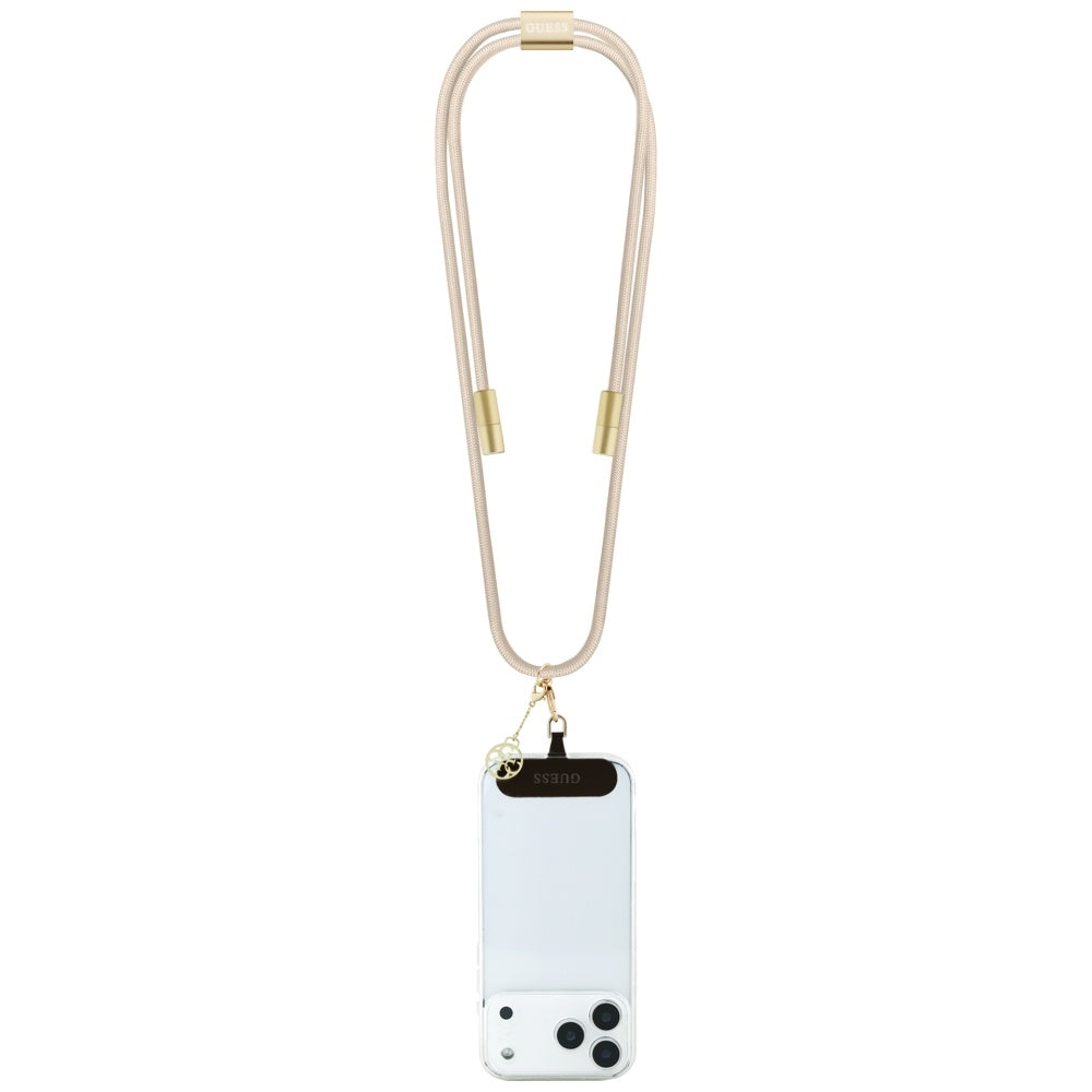 Cabo de Dados e Carregamento USB-C - USB-C Guess CBDY 4G Charm, 100W, 1.5m, Bege