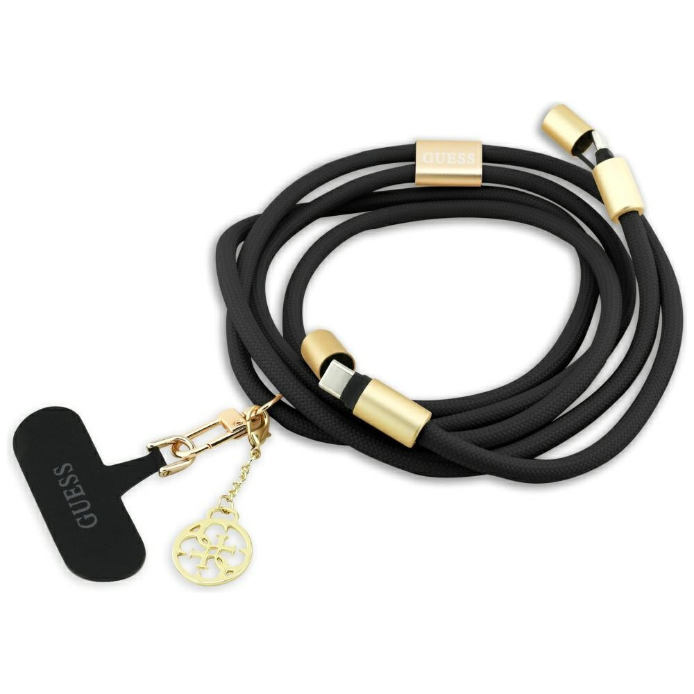 Cabo de Dados e Carregamento USB-C - USB-C Guess CBDY 4G Charm, 100W, 1.5m, Preto