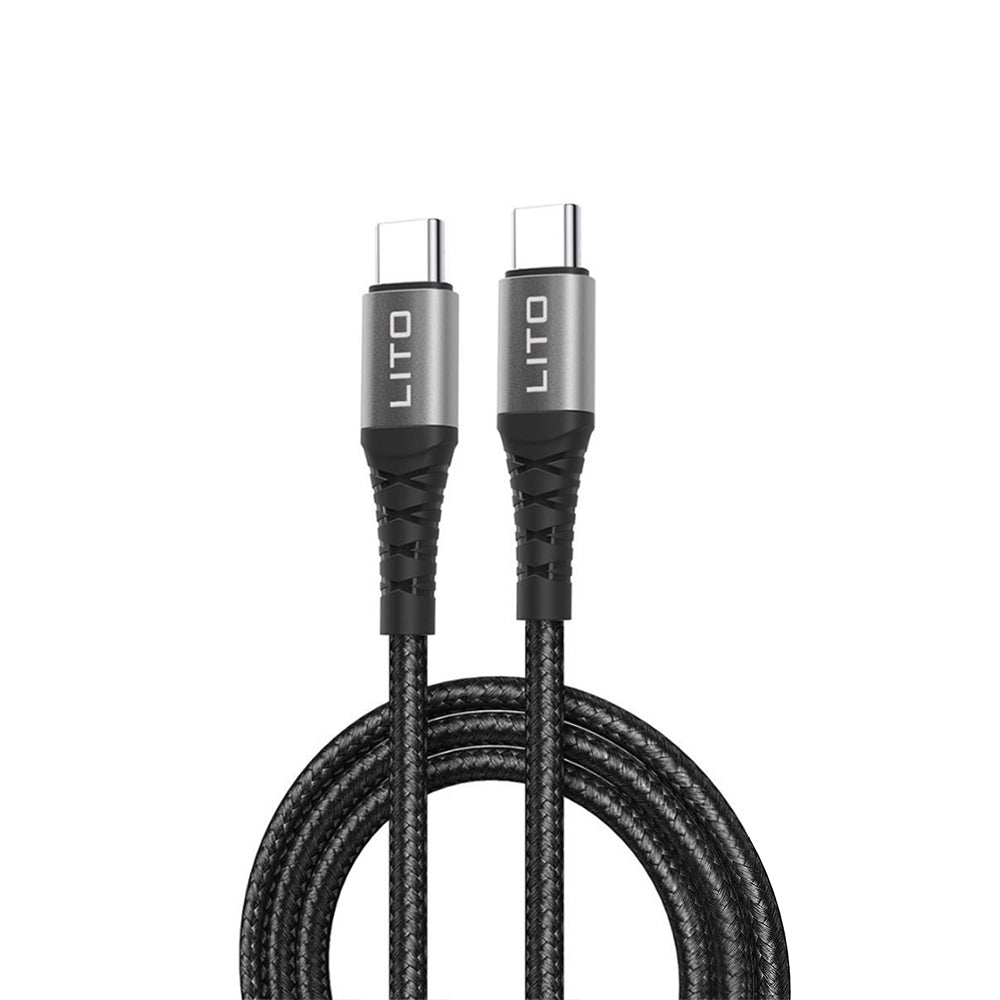 Cabo de Dados e Carregamento USB-C - USB-C Lito LD08CC, 60W, 1m, Preto