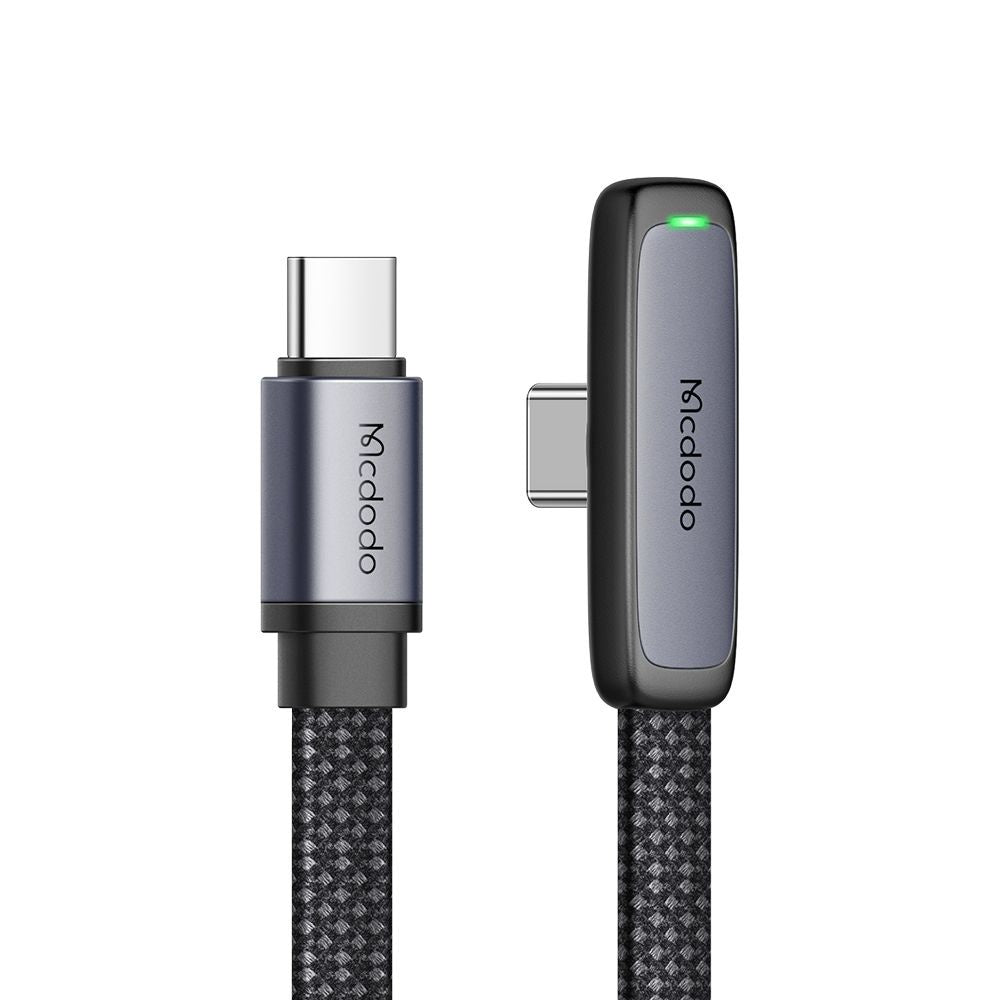 Cabo de Dados e Carregamento USB-C - USB-C McDodo CA-3360 Angled, 65W, 1.2m, Preto