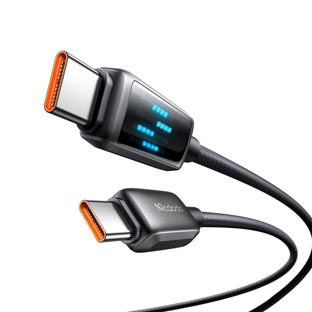Cabo de Dados e Carregamento USB-C - USB-C McDodo CA-4250 Display, 100W, 1.2m, Preto