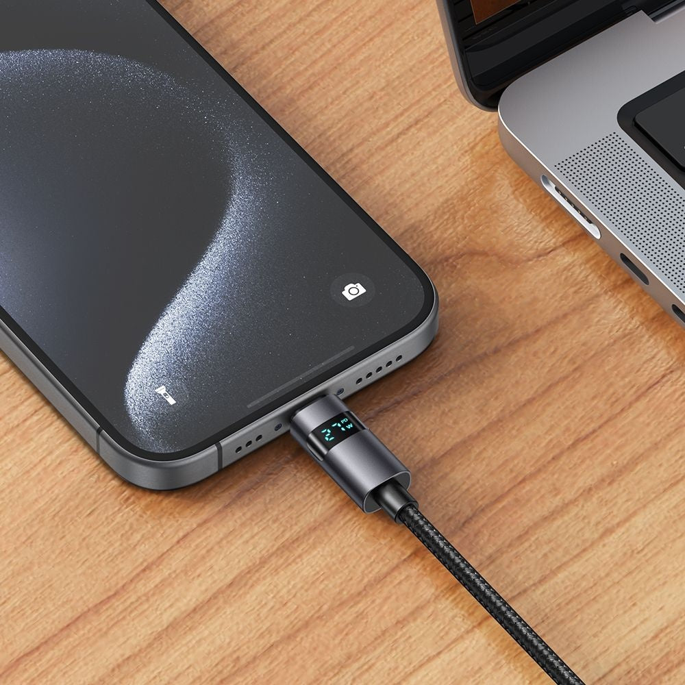 Cabo de Dados e Carregamento USB-C - USB-C McDodo CA-5610 Display, 100W, 1.2m, Preto