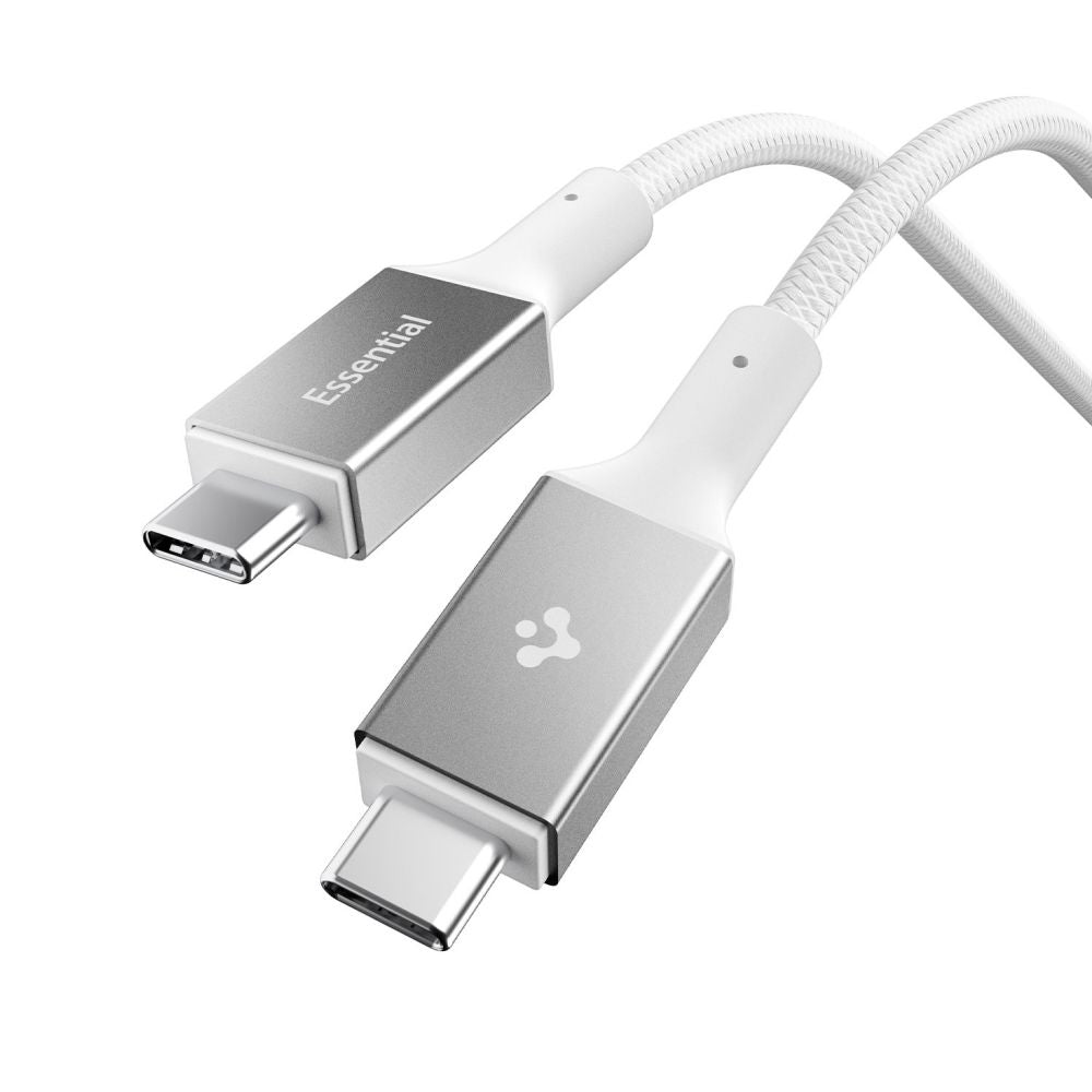 Cabo de Dados e Carregamento USB-C - USB-C Spigen EB10010CC, 100W, 1m, Branco ACA08774