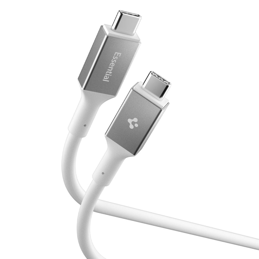 Cabo de Dados e Carregamento USB-C - USB-C Spigen EB10020CC, 100W, 2m, Branco ACA08775