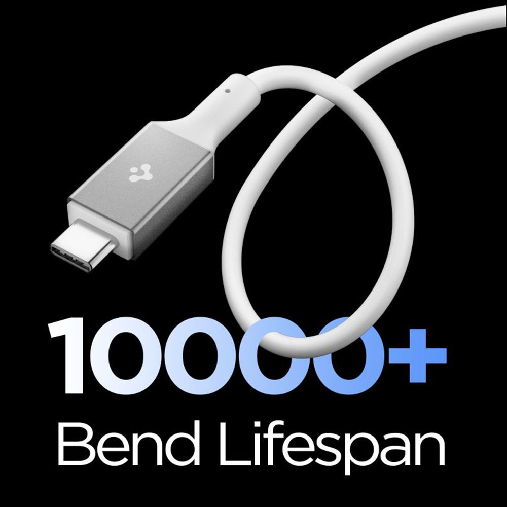Cabo de Dados e Carregamento USB-C - USB-C Spigen EB10020CC, 100W, 2m, Branco ACA08775