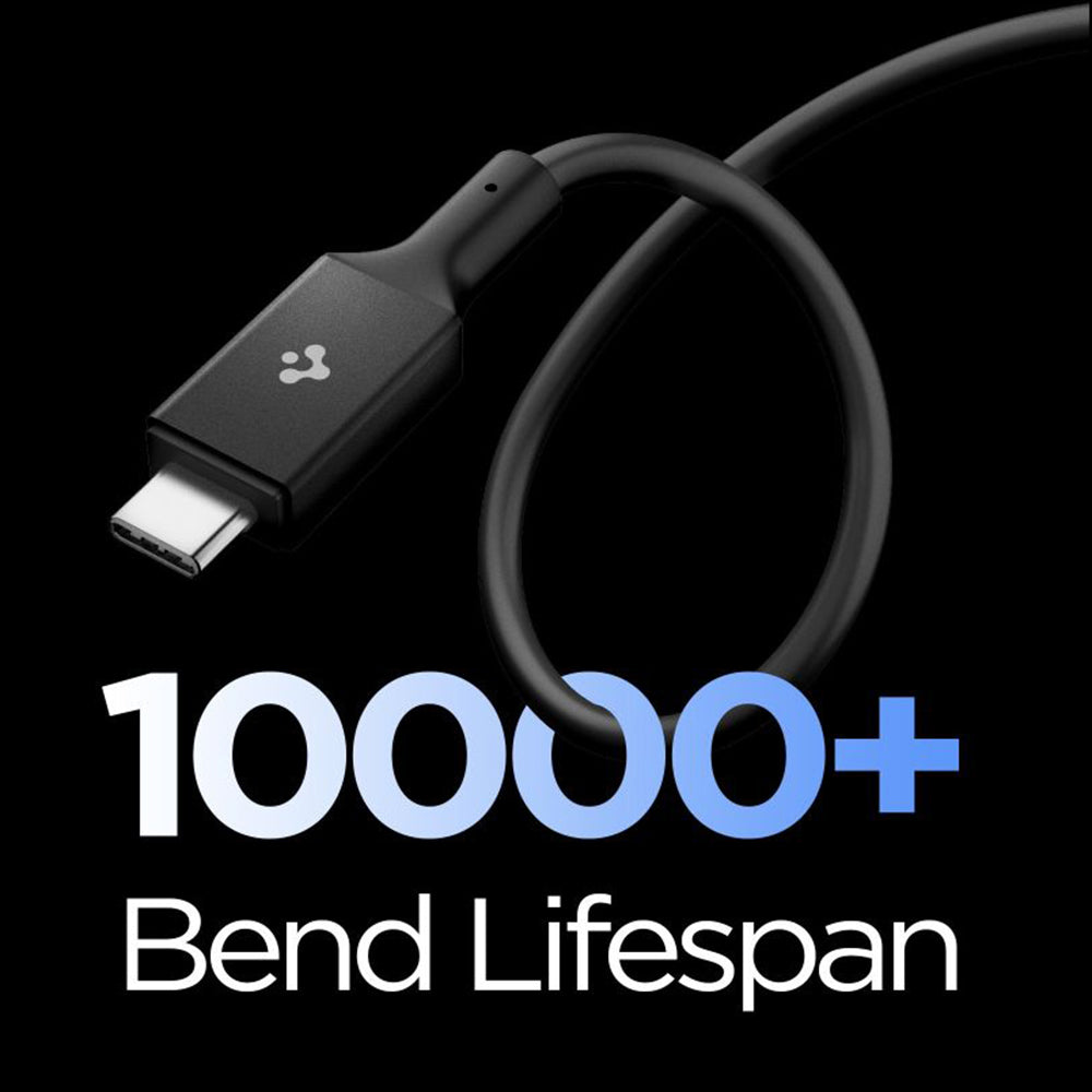 Cabo de Dados e Carregamento USB-C - USB-C Spigen EB24012CC, 240W, 1.2m, Preto ACA09461