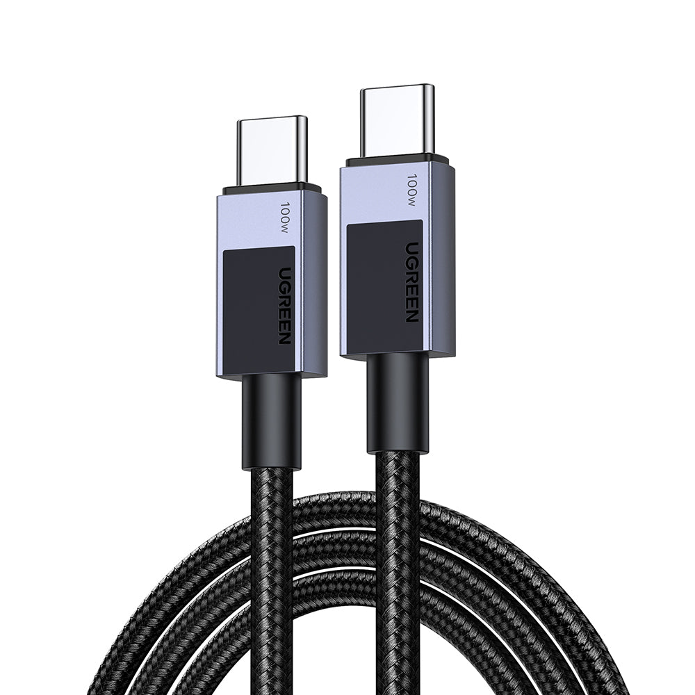 Cabo de Dados e Carregamento USB-C - USB-C UGREEN L512, 100W, 1m, Cinzento