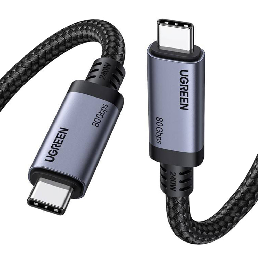 Cabo de Dados e Carregamento USB-C - USB-C UGREEN L706 (65383), 240W, 1m, Preto