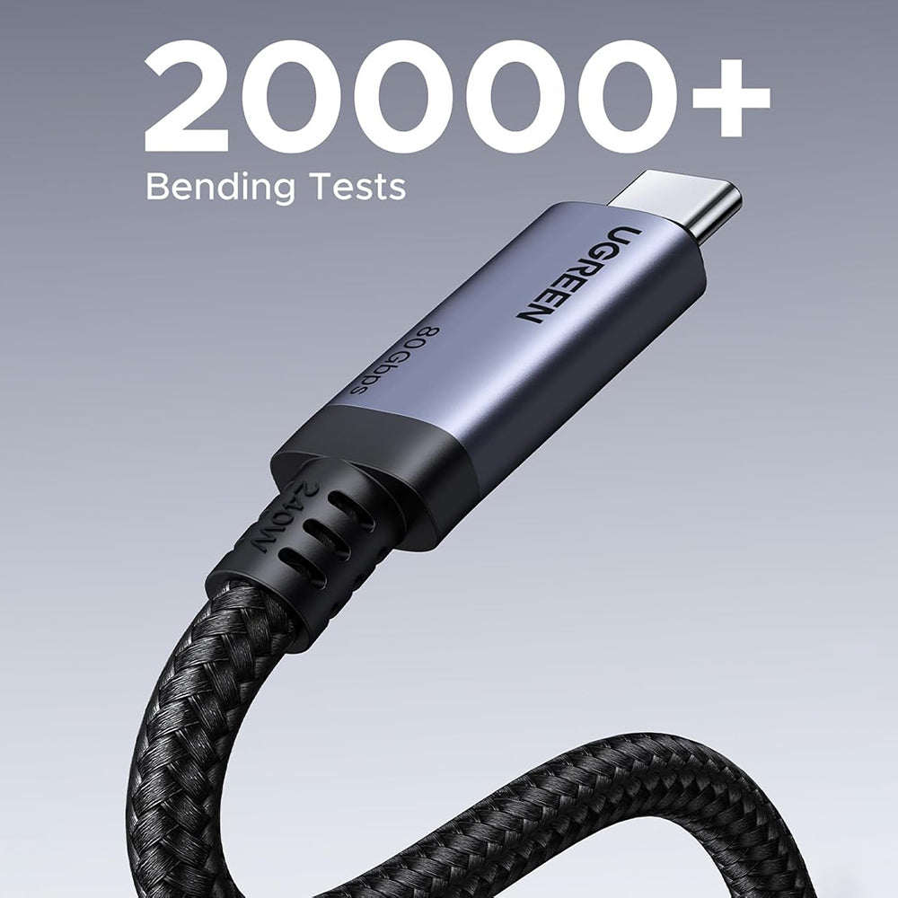 Cabo de Dados e Carregamento USB-C - USB-C UGREEN L706 (65383), 240W, 1m, Preto