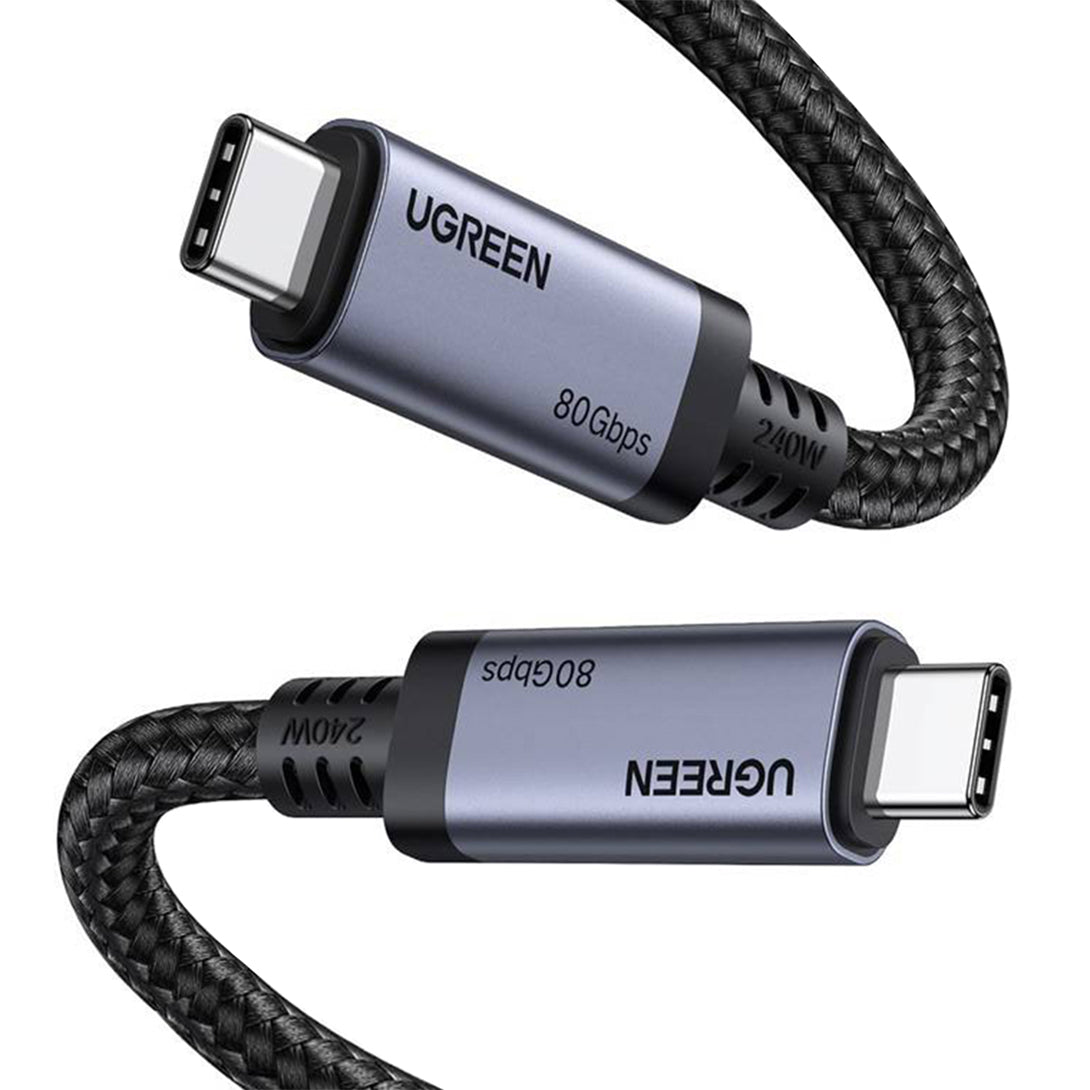 Cabo de Dados e Carregamento USB-C - USB-C UGREEN L706 (65383), 240W, 1m, Preto