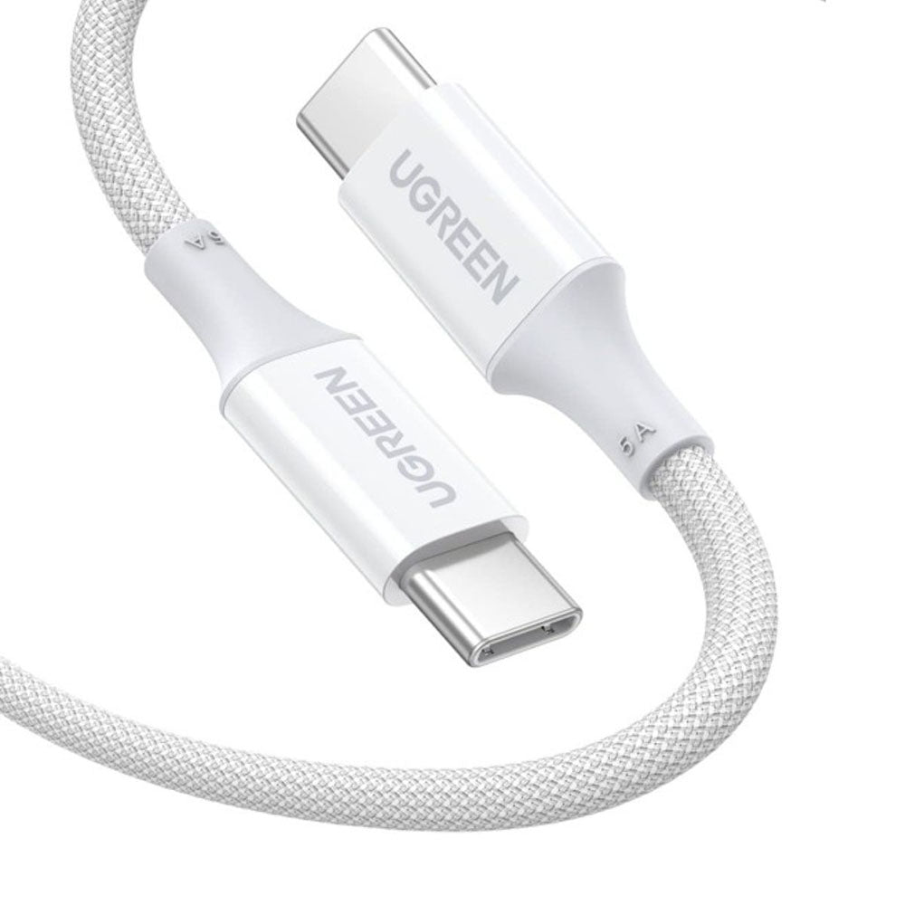 Cabo de Dados e Carregamento USB-C - USB-C UGREEN US557 (15267), 100W, 1m, Branco