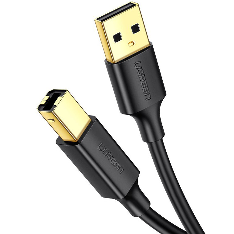 Cabo de Impressora UGREEN US135, USB-A - USB-B, 3m, Preto