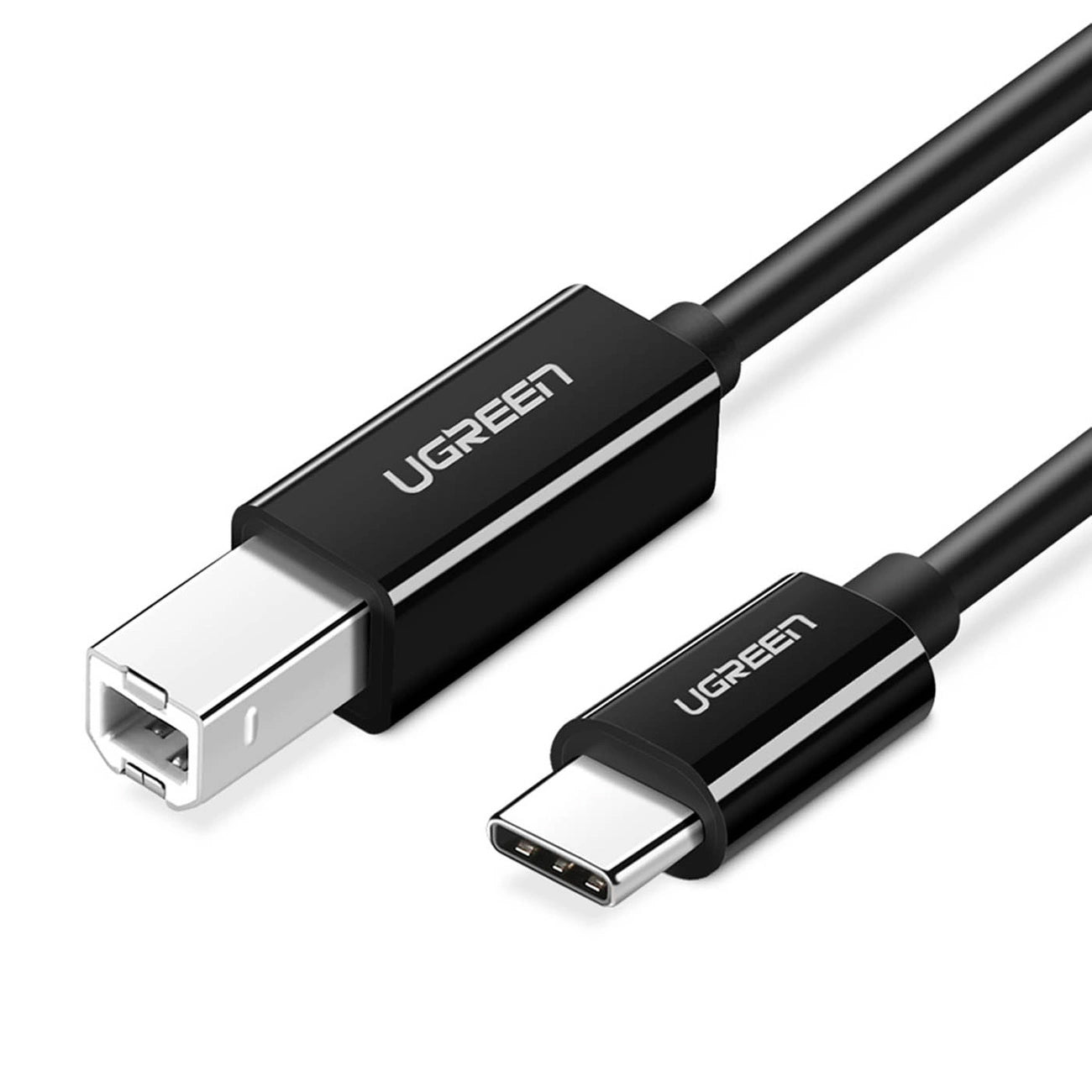 Cabo para impressora UGREEN US241, USB-C - USB-B, 2m, Preto
