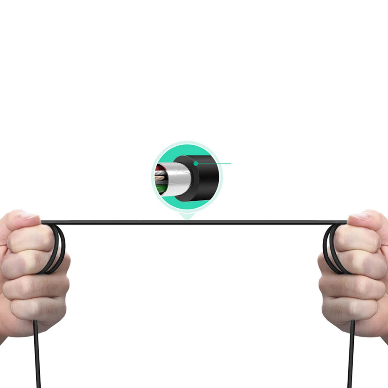 Cabo para impressora UGREEN US241, USB-C - USB-B, 2m, Preto