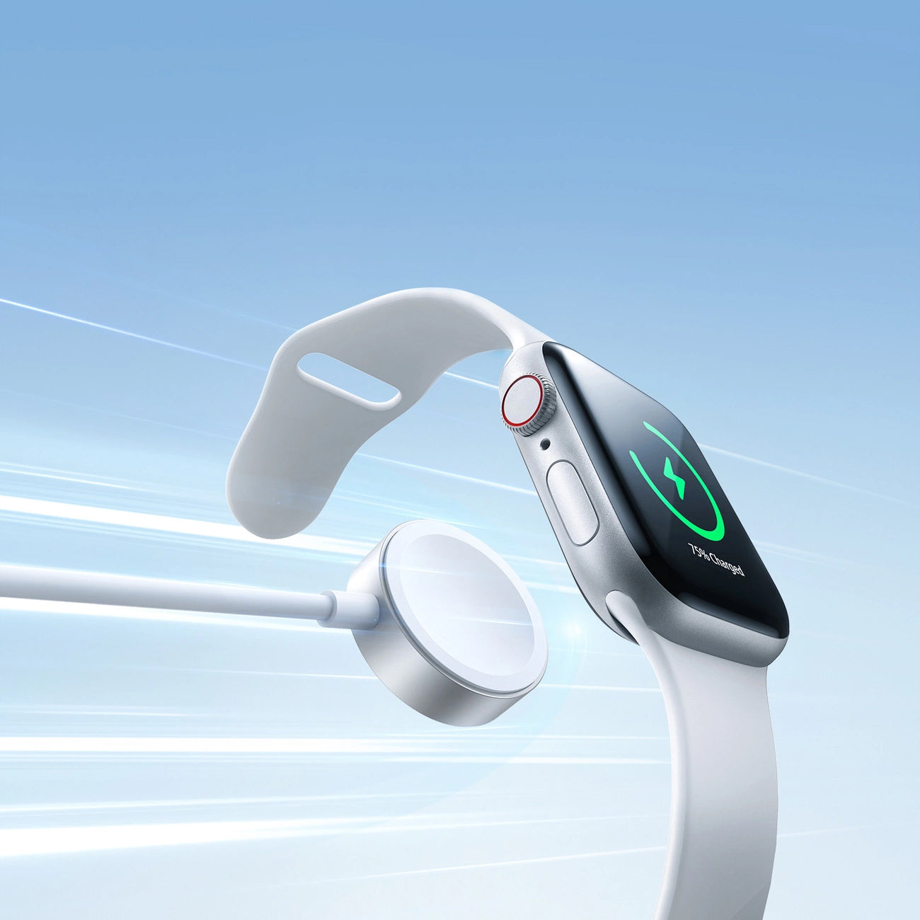 Carregador Wireless Joyroom S-IW008 para Apple Watch Series, USB-A, Branco