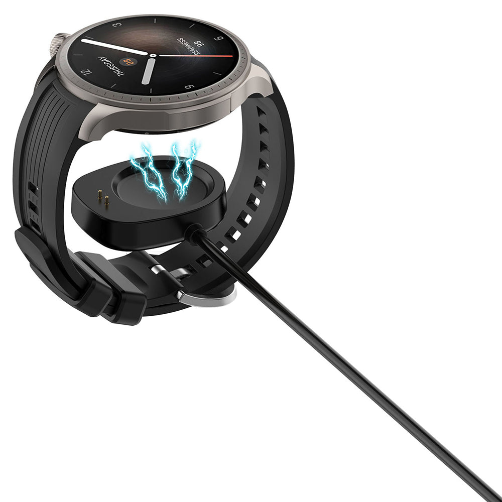 Cabo de Carregamento Techsuit THA4 para Amazfit T-Rex 3 / Balance, USB-A, Preto