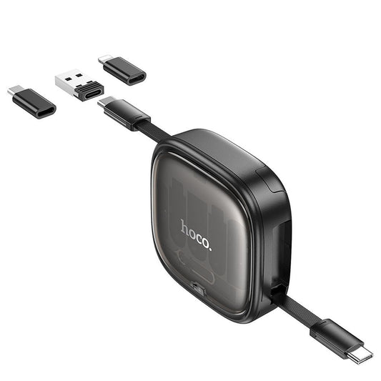Cabo de Dados e Carregamento USB-C - USB-C HOCO U140, 60W, 0.95m, Preto