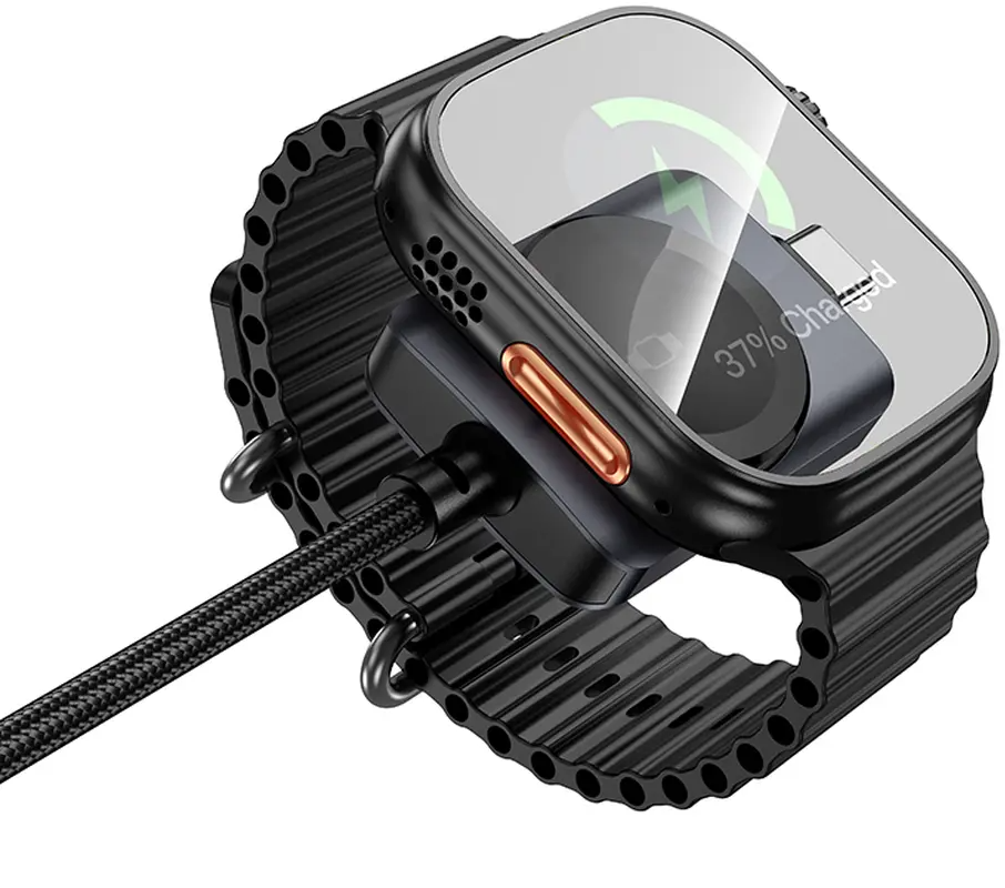 Cabo de Carregamento USB-C - USB-C HOCO CW66 2em1, 100W, 1,2m, Preto