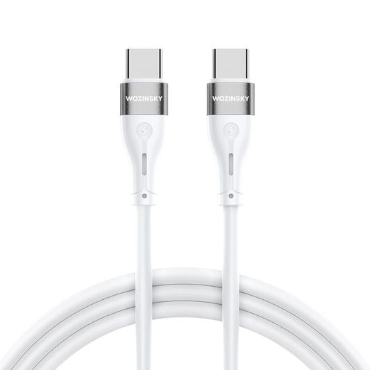 Cabo de carregamento USB-C - USB-C WZK WSTCC2, 65W, 2m, branco