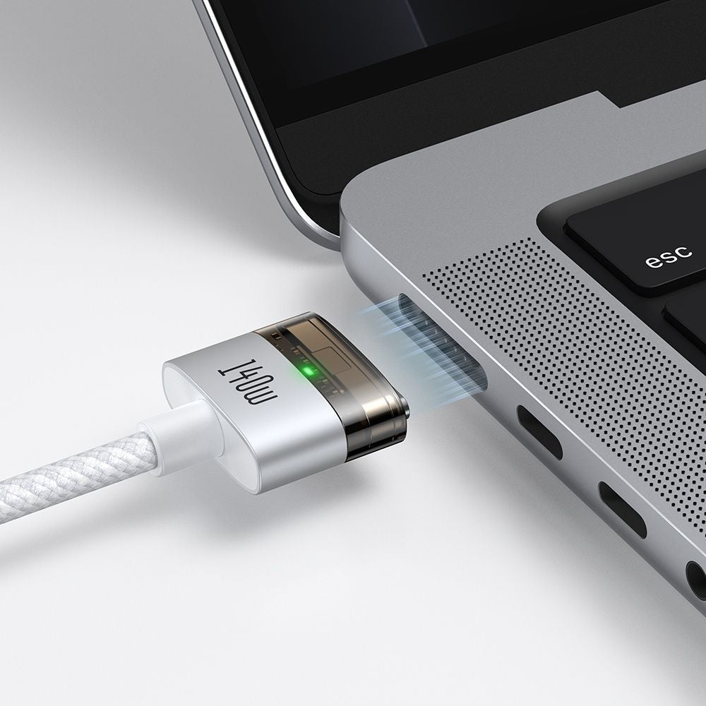 Cabo de Carregamento McDodo CA-2071, USB-C - MagSafe 3, 140W, 2m, Branco