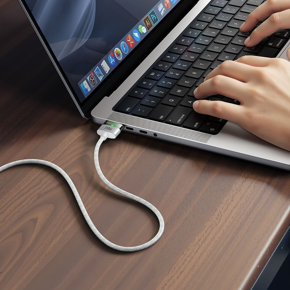 Cabo de Carregamento McDodo CA-2071, USB-C - MagSafe 3, 140W, 2m, Branco