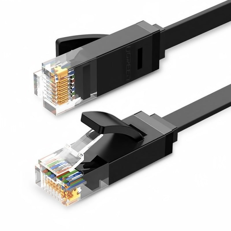 Cabo de rede UGREEN NW102 Plano, UTP, Cat6, 1m, Preto