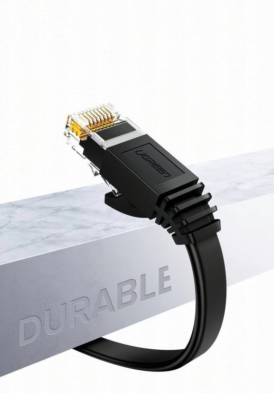 Cabo de Rede UGREEN NW102 Flat, UTP, Cat6, 10m, Preto