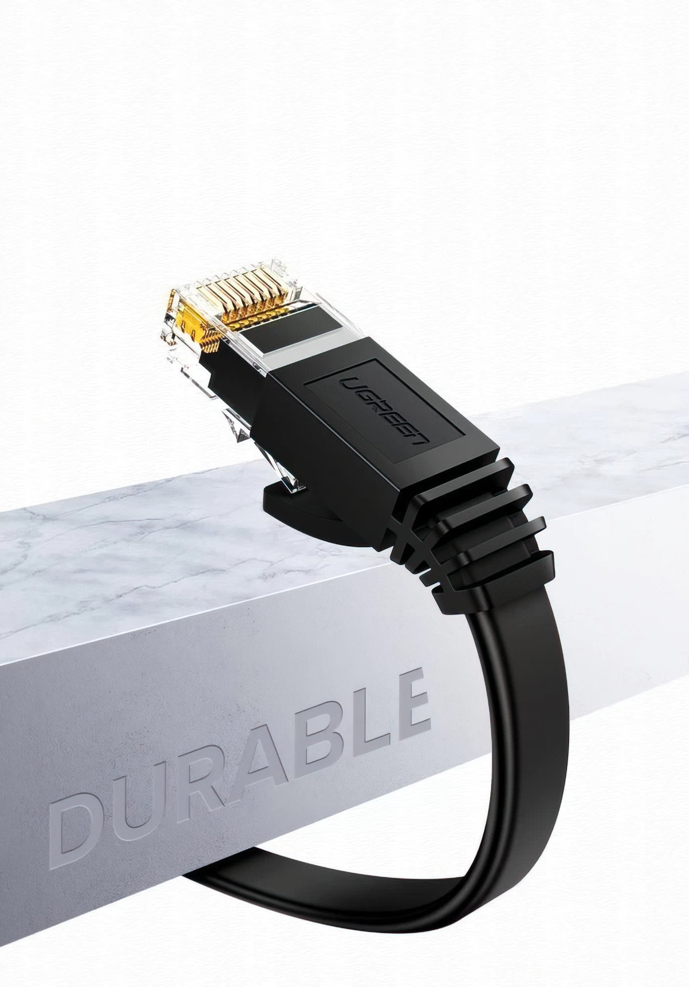 Cabo de Rede UGREEN NW102 Flat, UTP, Cat6, 3m, Preto