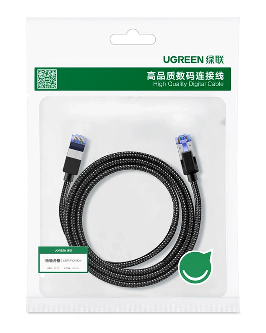 Cabo de Rede UGREEN NW153, UTP, Cat8, 1m, Preto