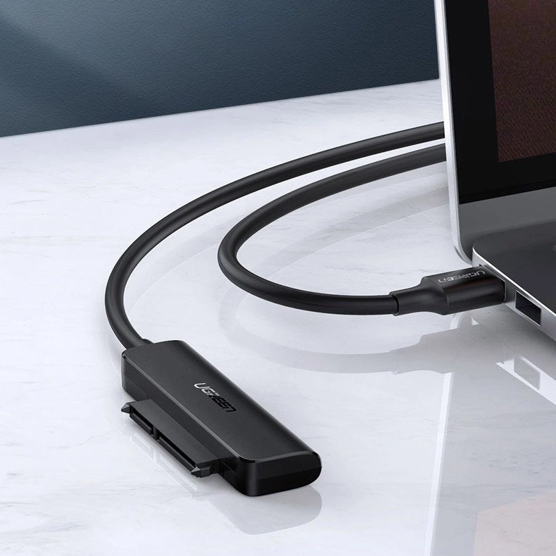 Cabo SATA UGREEN CM321, USB-A 3.0 - SATA 2.5 polegadas, 0.5m, Preto