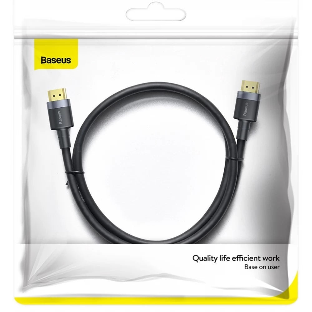 Cabo de Vídeo Baseus Cafule, HDMI - HDMI, 4K, 2m, Preto CADKLF-F01