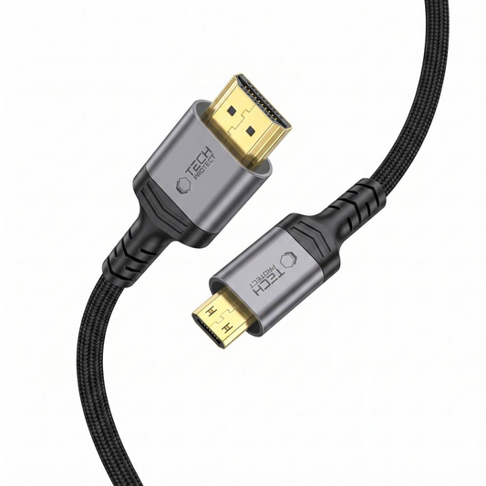 Cabo de Vídeo Tech-Protect Ultraboost 2, miniHDMI - HDMI, 8K, 2m, Preto