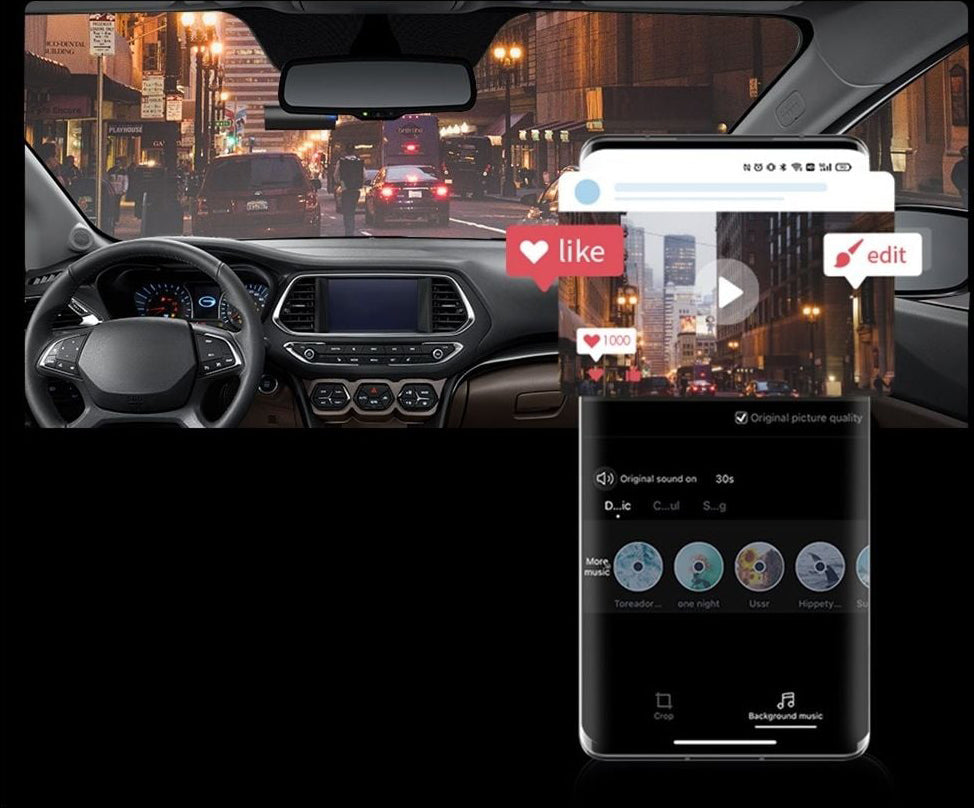 Câmara Automóvel DDPAI Mini Pro DM2503A-02, 2K, Wi-Fi