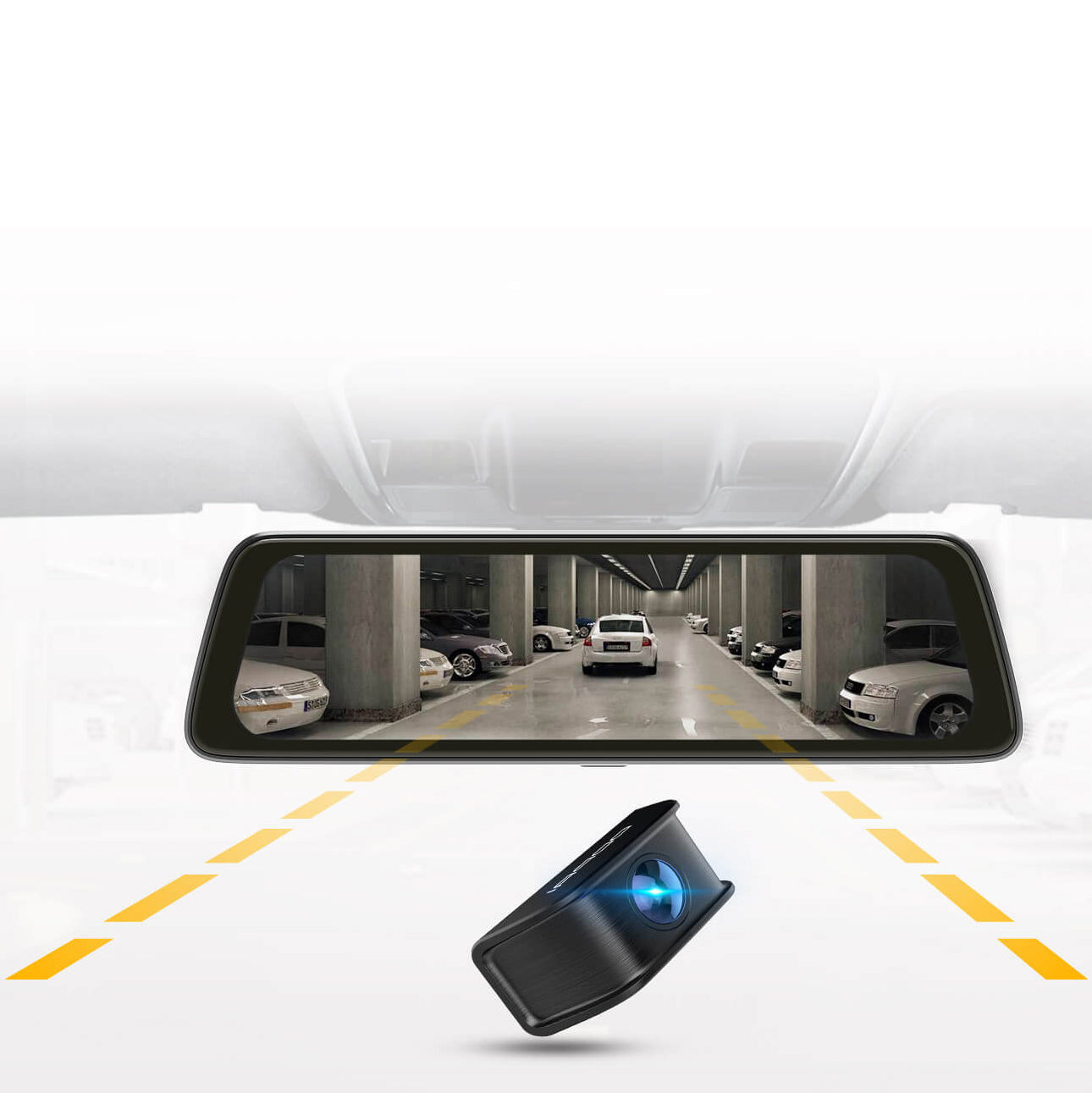 Câmara Auto Frente Traseira DDPAI Mola E3, 2K, Wi-Fi