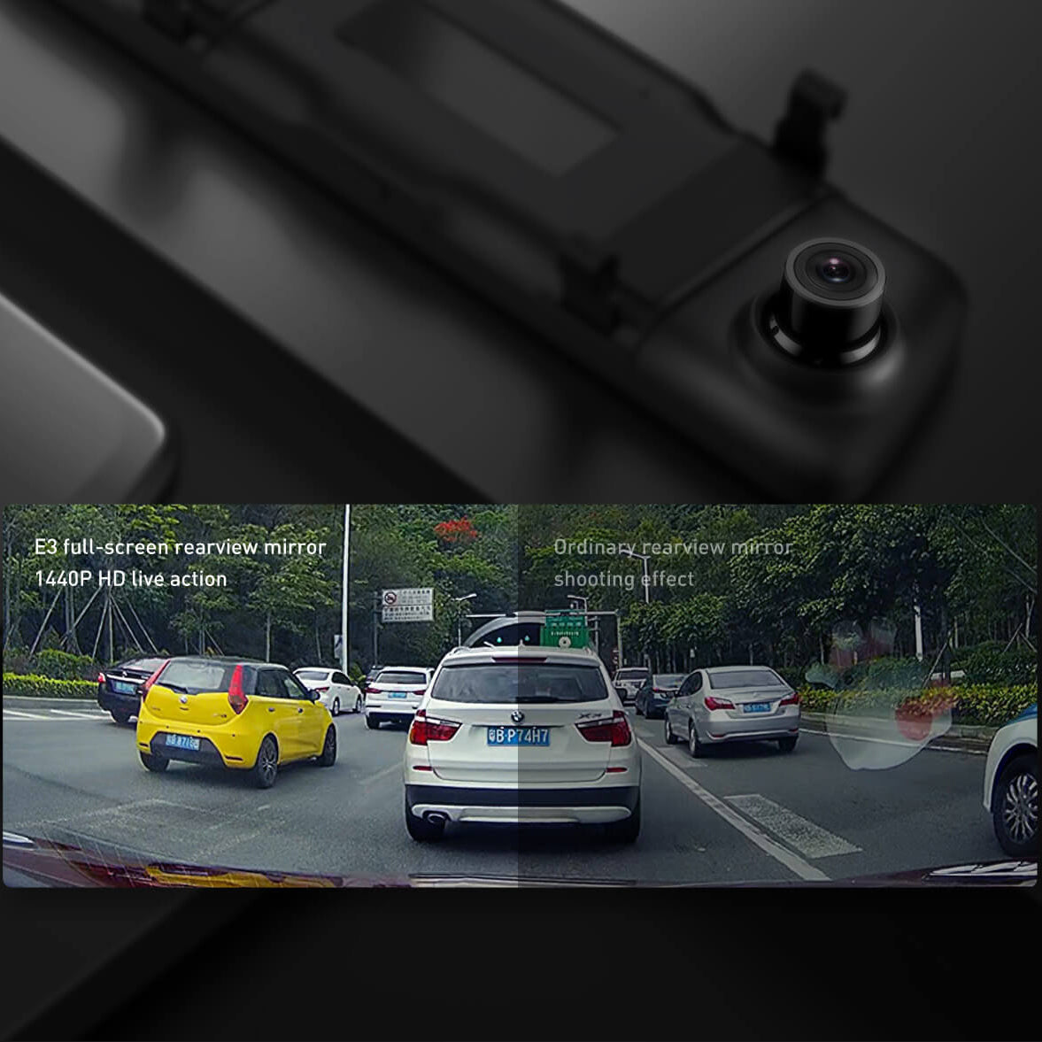 Câmara Auto Frente Traseira DDPAI Mola E3, 2K, Wi-Fi