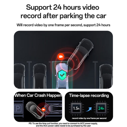 Câmara Auto Yesido KM22, 1080P, Wi-Fi, Preto