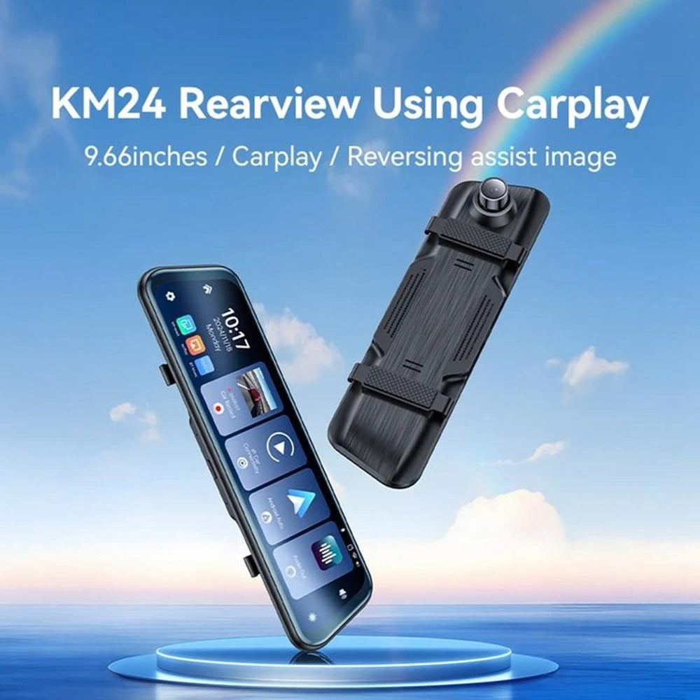 Câmara Auto Yesido KM24 com Carplay / Android Auto, 4K, Ecrã de 9.66 polegadas
