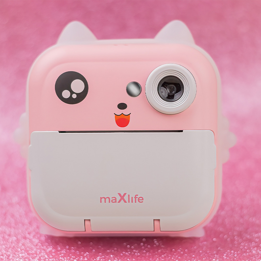 Câmara Digital com função de impressão MaXlife MXPC-100 Kids, Rosa