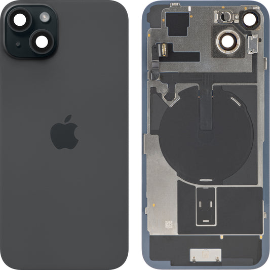 Capa da bateria do Apple iPhone 15 Plus, preta, trocar
