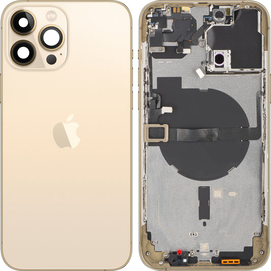 Capa da bateria do iPhone 13 Pro Max da Apple, com meia capa, dourada, trocar