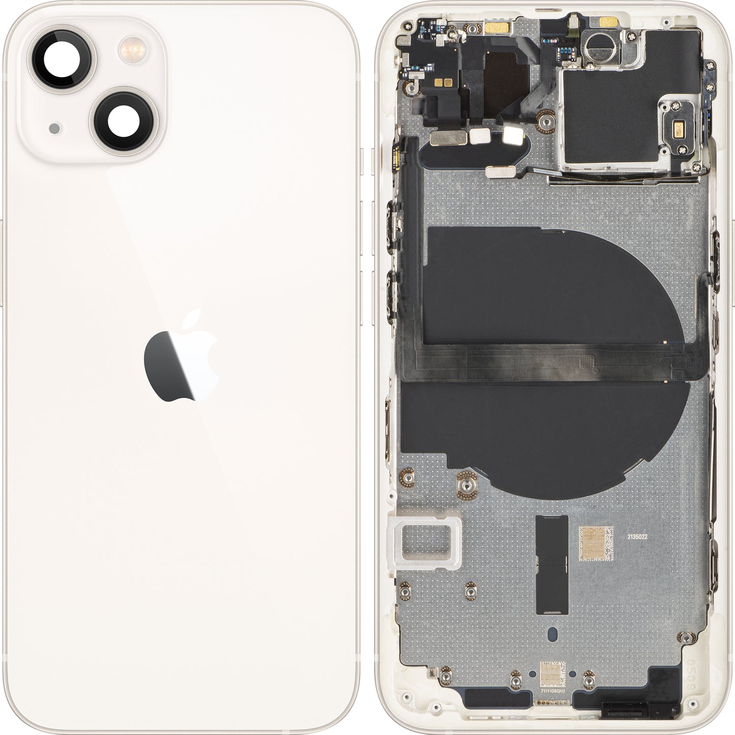 Capa da bateria do Apple iPhone 13, com meia capa, branca (Starlight), Swap
